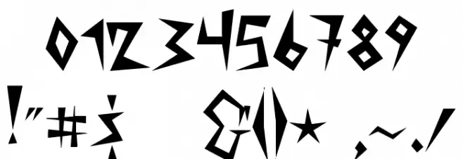 puntúa display Font OTHER CHARS