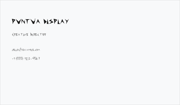 puntúa display Business Card