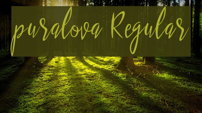 puralova Regular Font examples