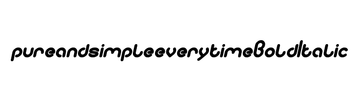 pure and simple everytime Bold Italic  Free Fonts Download