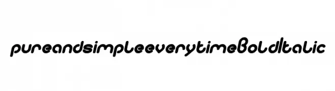 pure and simple everytime Bold Italic  Descarca Fonturi Gratis