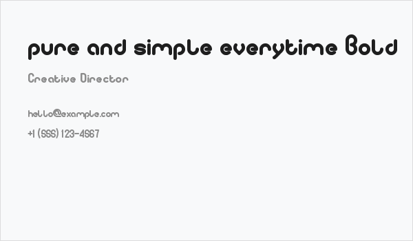 pure and simple everytime Bold Business Card