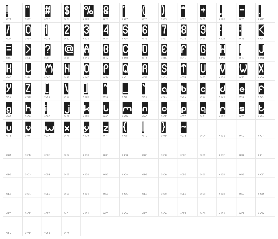 pure and simple everytime-Inver Character Map