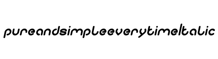 pure and simple everytime Italic  Frei Schriftart Herunterladen