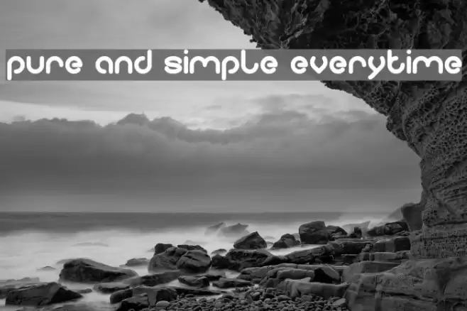 pure and simple everytime Font examples