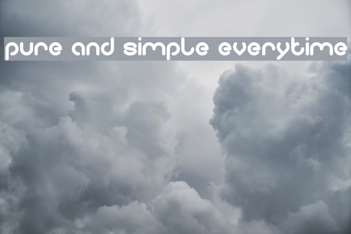 pure and simple everytime Font examples