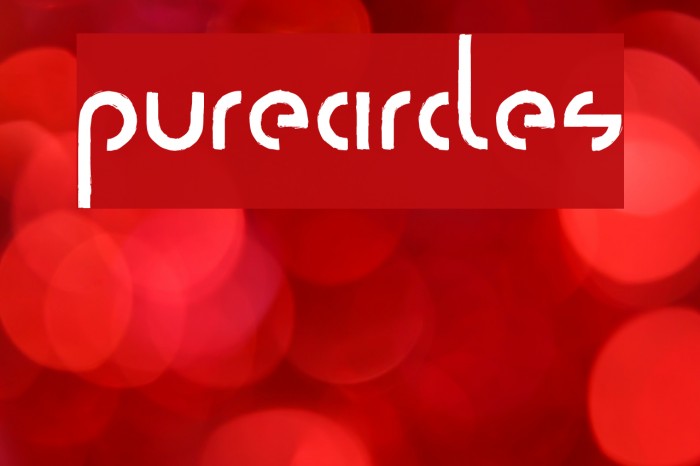purecircles Font examples