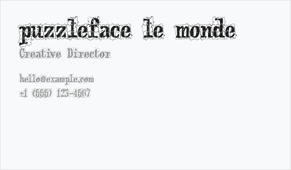 puzzleface le monde Business Card