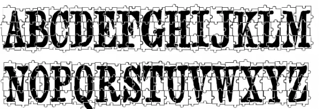 puzzleface Font Litere mari