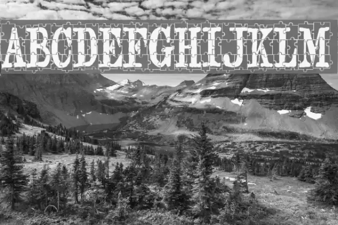 puzzleface Schriftart examples