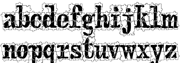 puzzleface Font LOWERCASE