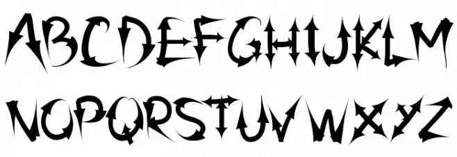 PW Arrow font फ़ॉन्ट अपरकेस