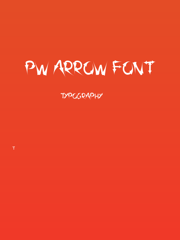 PW Arrow font Poster