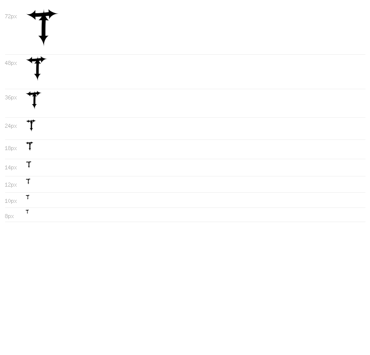 PW Arrow font Waterfall