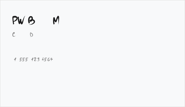 PW Brush Me Business Card