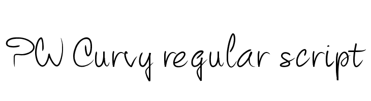 PW Curvy regular script  नि: शुल्क फ़ॉन्ट्स डाउनलोड