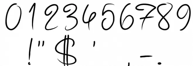 PW Curvy regular script Font OTHER CHARS