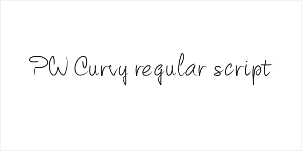 PW Curvy regular script Logo