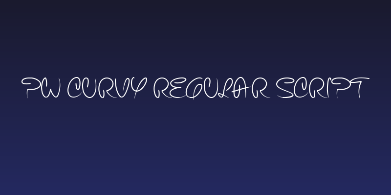 PW Curvy regular script Social Header