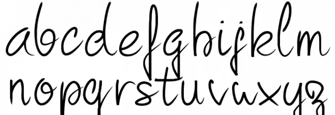 PW Curvy regular script Fuentes MINÚSCULAS