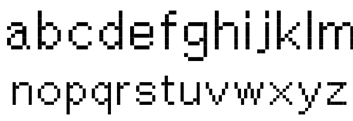 PW Extended Font LOWERCASE