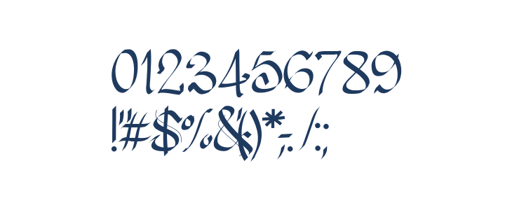 PW Gothic Style Other Characters