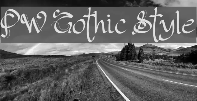 PW Gothic Style Font examples