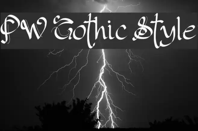 PW Gothic Style Font examples