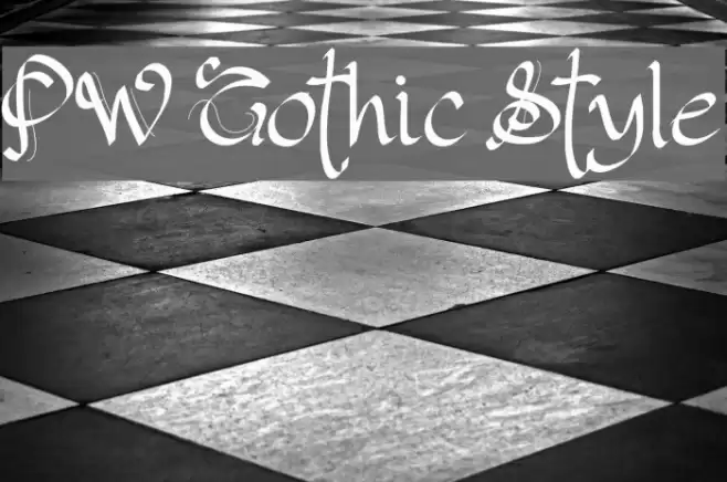 PW Gothic Style Font examples