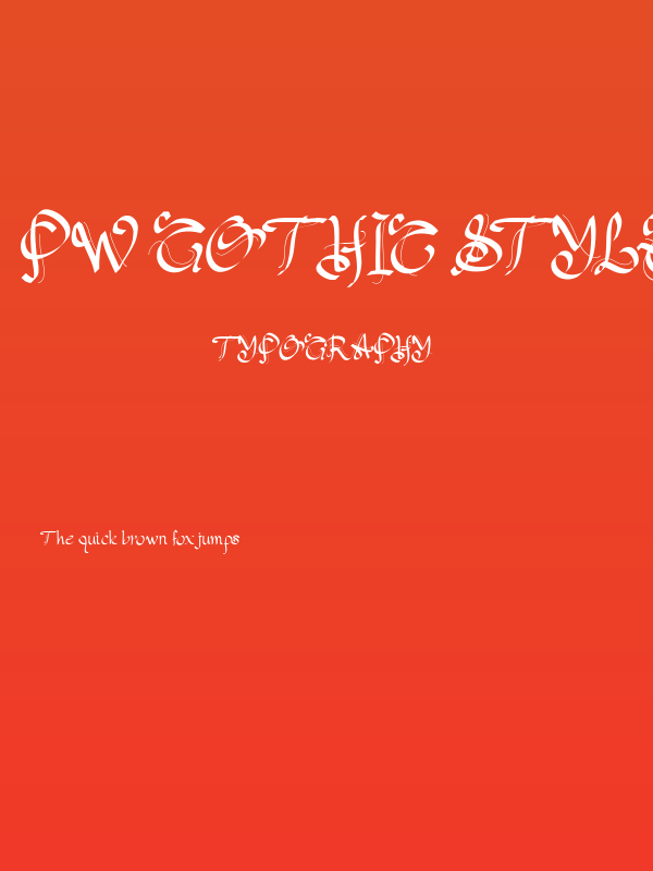 PW Gothic Style Poster