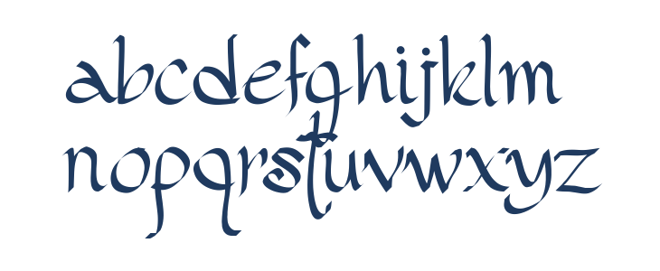 PW Gothic Style Lowercase