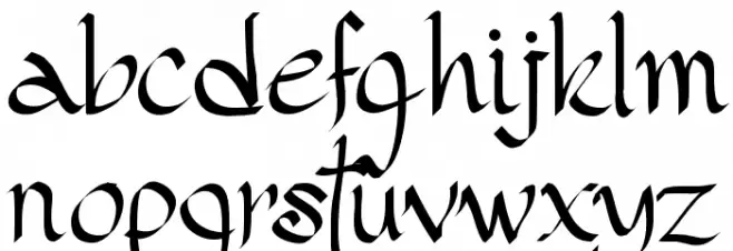 PW Gothic Style Caratteri MINUSCOLO
