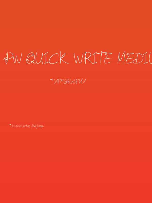 PW Quick Write Medium Poster