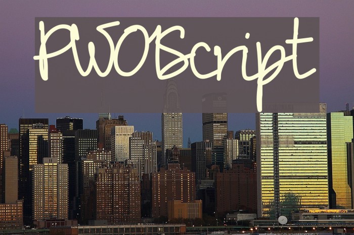 PW01Script Font examples