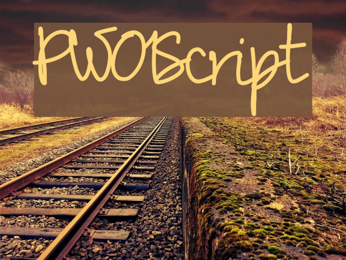 PW01Script Font examples