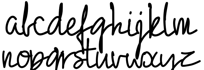 PW01Script Font LOWERCASE