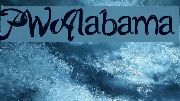 PWAlabama Font examples