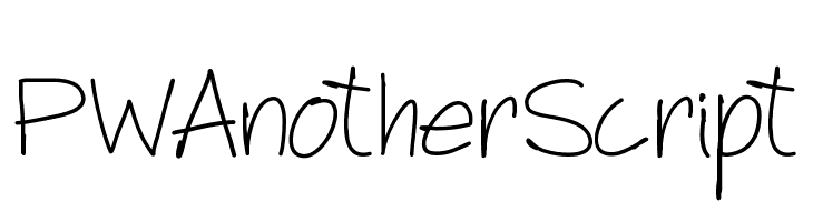 PWAnotherScript  font caratteri gratis