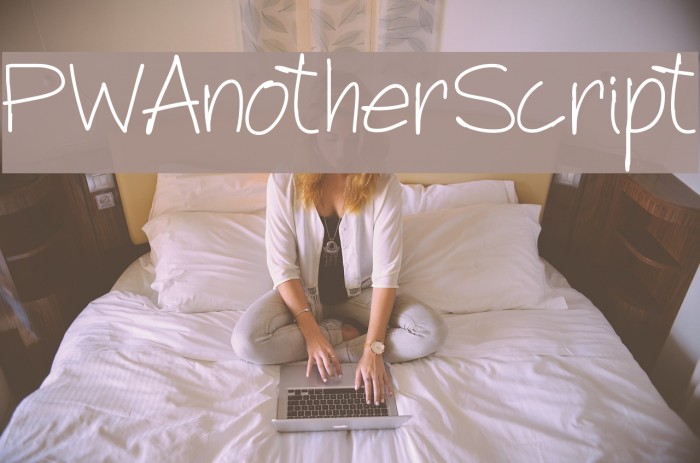 PWAnotherScript Font examples