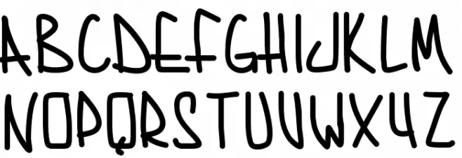 PWAugustbold Font UPPERCASE