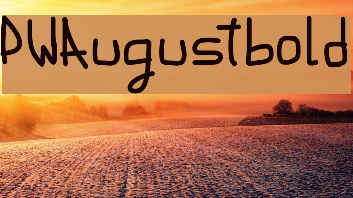 PWAugustbold Font examples
