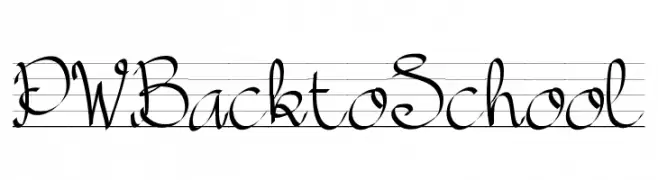 PWBacktoSchool  Frei Schriftart Herunterladen