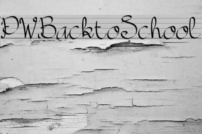 PWBacktoSchool Font examples