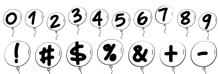 PWBalloon Font OTHER CHARS