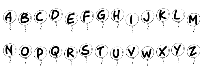 PWBalloon Font LOWERCASE
