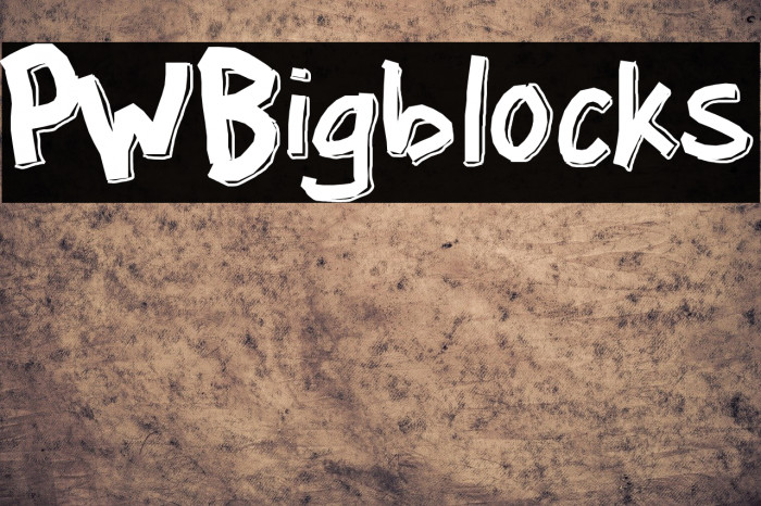 PWBigblocks Font examples