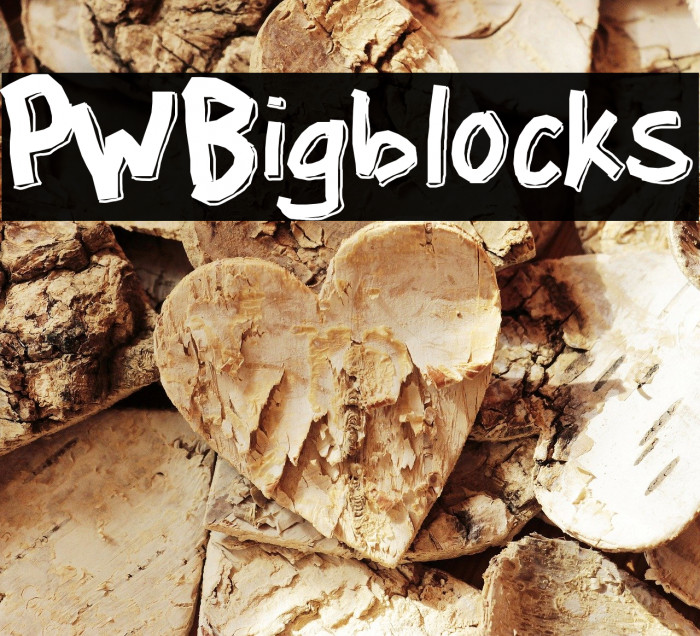 PWBigblocks Font examples