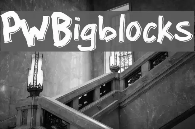PWBigblocks Font examples