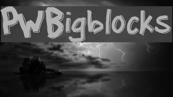 PWBigblocks Font examples