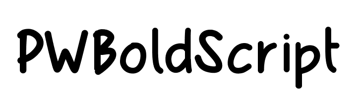 PWBoldScript  नि: शुल्क फ़ॉन्ट्स डाउनलोड